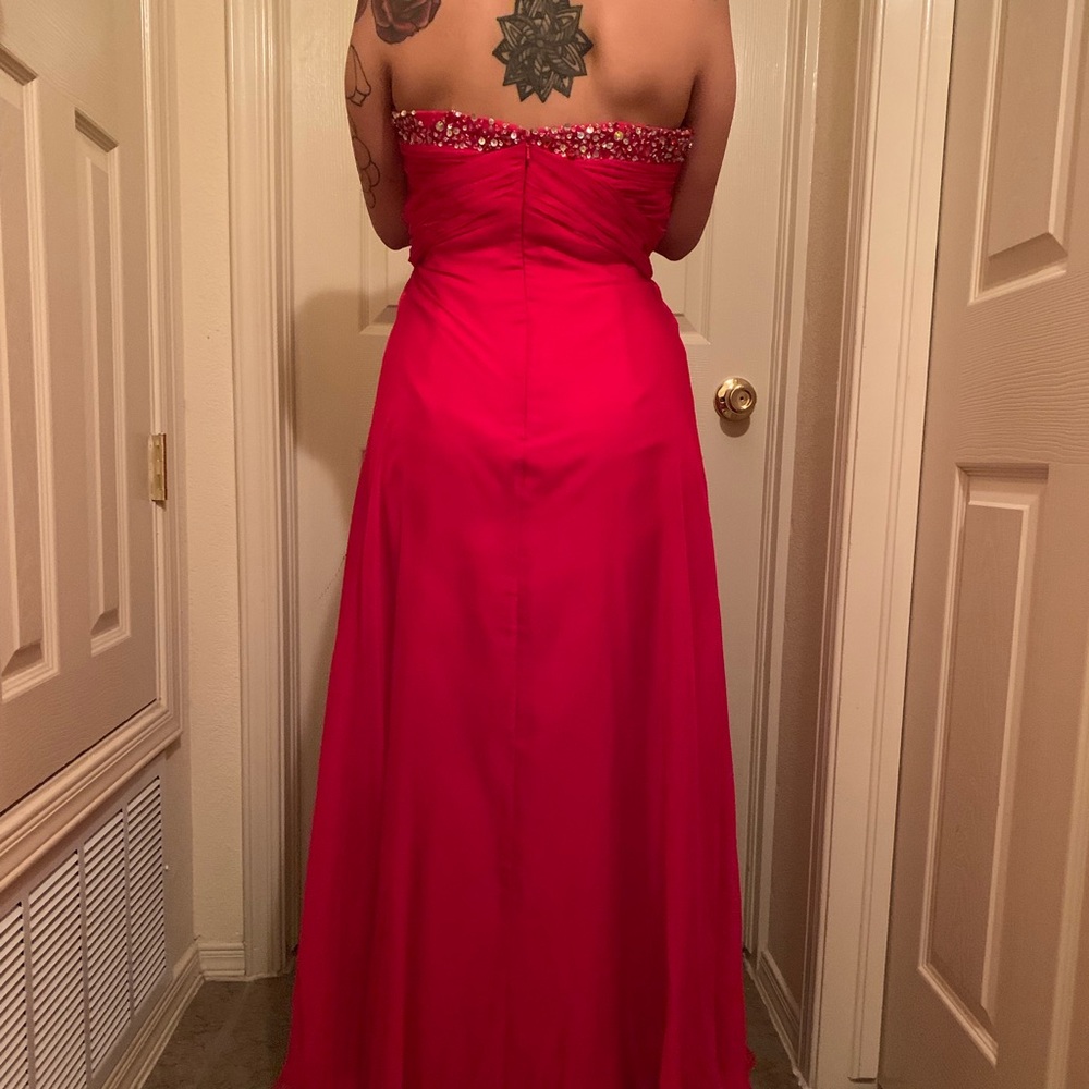 Red formal dress